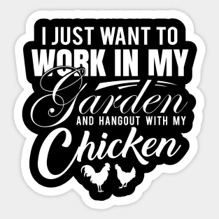 'Hangout With My Chickens' Clever Chicken Garden Gift Sticker